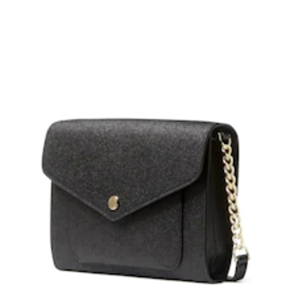 KATE SPADE TINSEL FLAP CROSSBODY IN BLACK - Picture 4 of 4